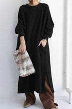 Beate Solid Sweatshirt Dress Contemporary Dress with Premium Casual Styling