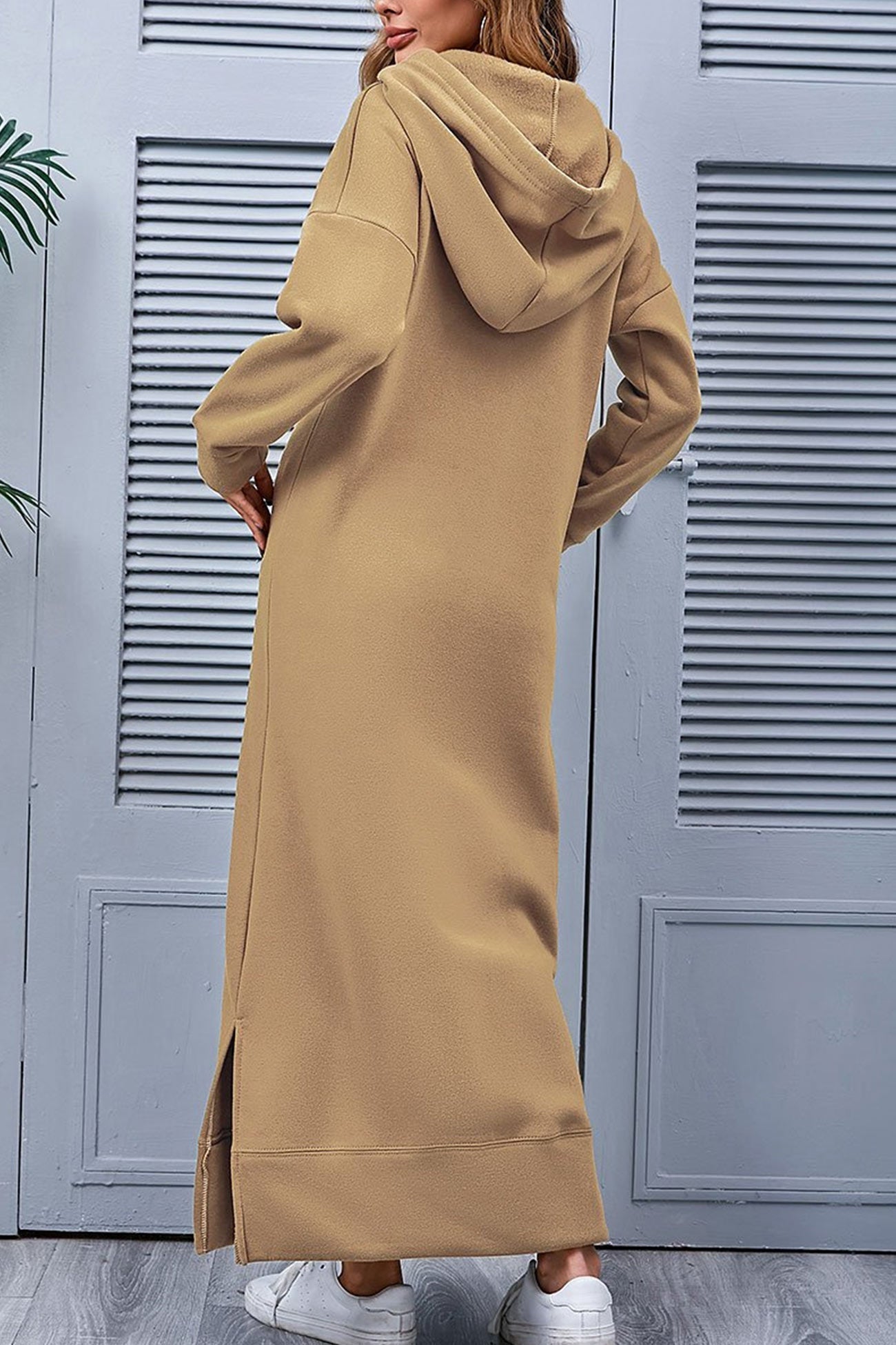 Xara Elevated Hoodie Dress with a Slit Hem Boutique Collection