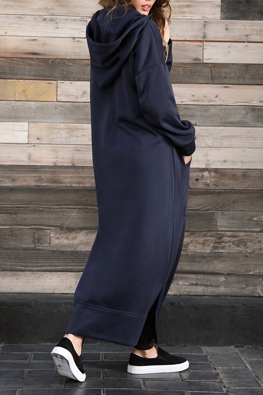 Xara Elevated Hoodie Dress with a Slit Hem Boutique Collection