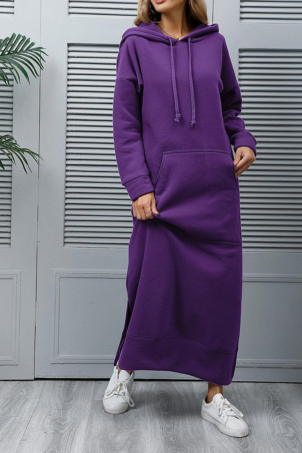 Xara Elevated Hoodie Dress with a Slit Hem Boutique Collection