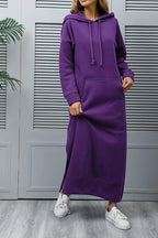Xara Elevated Hoodie Dress with a Slit Hem Boutique Collection