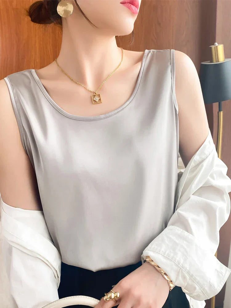 HighEnd Silk Suspender Vest for Women