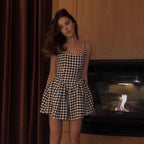 DressBetty - Spaghetti Straps A-line Bird Lattice Sexy Dress
