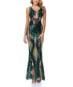 Sparkle & Shine Jewel Neck Sleeveless Formal Evening Dress