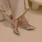 Comfortable Solid Buckle Elegant New Summer Fashionable Low Heel Pumps