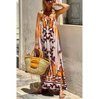 Spaghetti Strap Floral Print Dress Casual Loose Vacation Dress