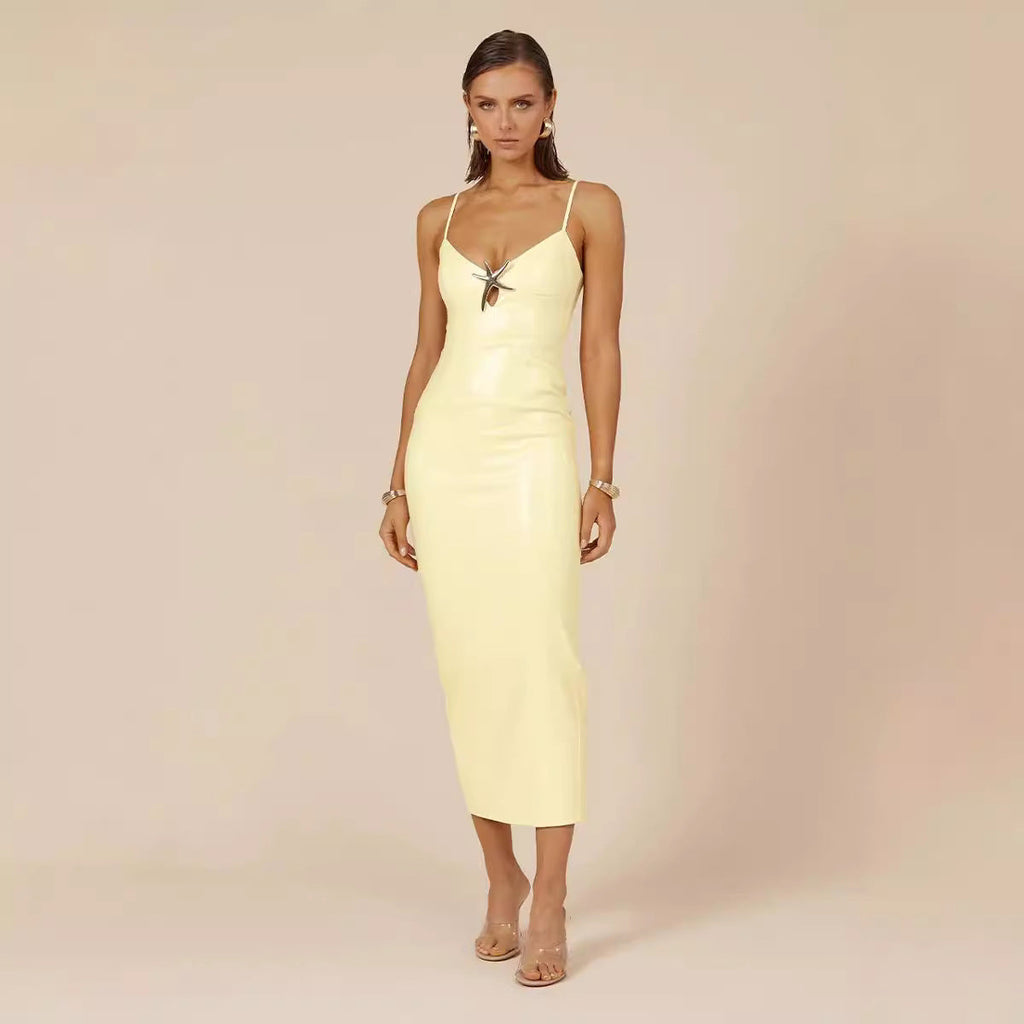 Suspender Sequined Printing Dress Casual Party Dress