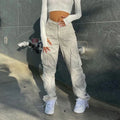 DressBetty - 2024 Y2K High Waist Wide Leg Streetwear Cargo Jeans