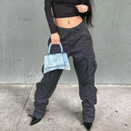 DressBetty - 2024 Y2K High Waist Wide Leg Streetwear Cargo Jeans