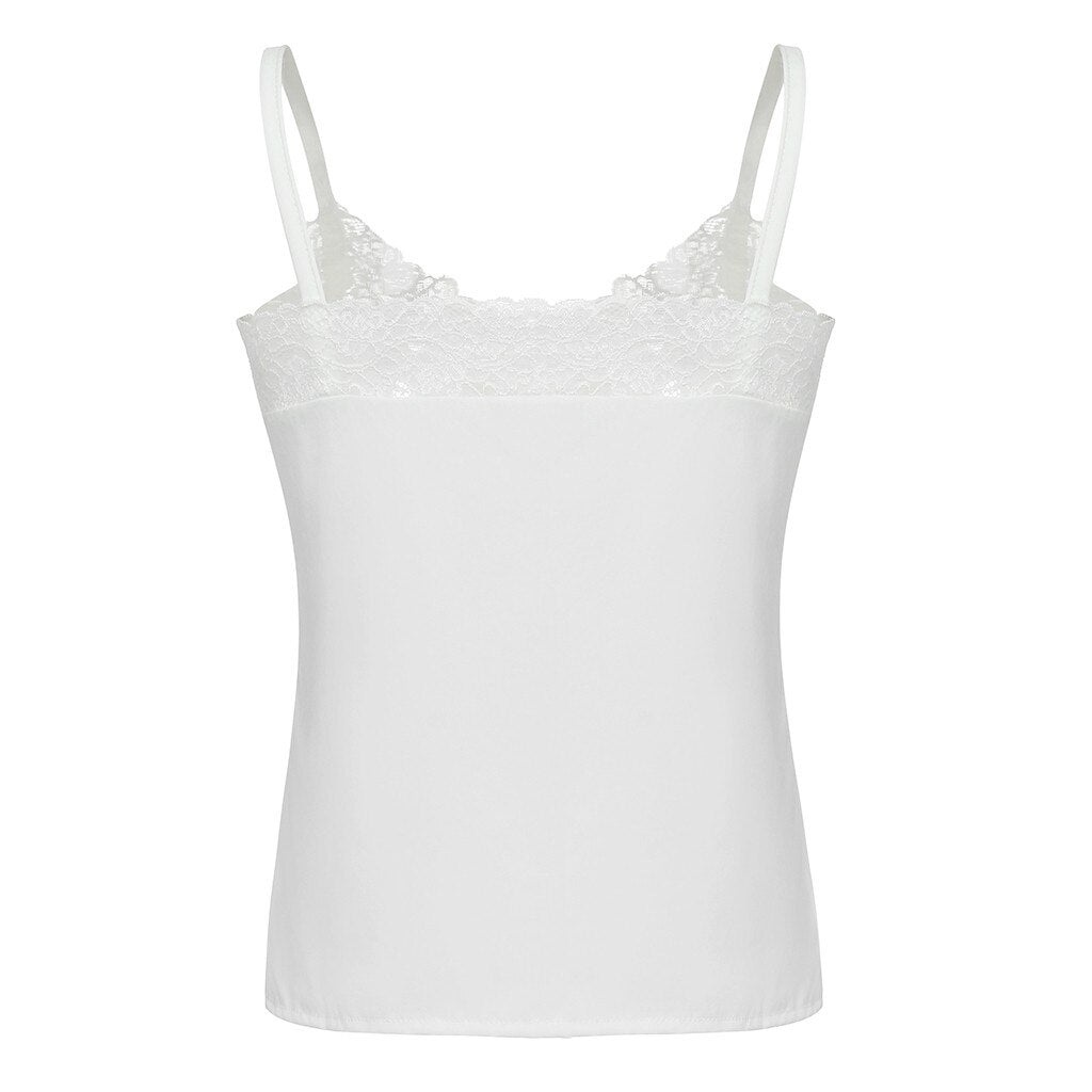 DressBetty - Spaghetti Strap Top Lace Cami