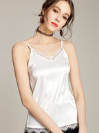 DressBetty - Silk Lace Basic Tank Top