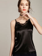 DressBetty - Silk Lace Basic Tank Top