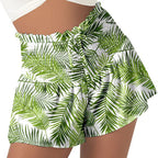 DressBetty - Women High Waist Loose Shorts Sports Drawstrings Floral Print Beach Shorts