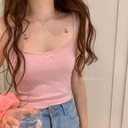 DressBetty - Sweet Bow Lace Off Shoulder Basic Knitted Top