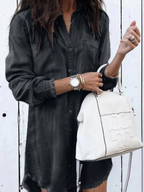 Nuria Timeless Denim Dress Chic Silhouette Collection
