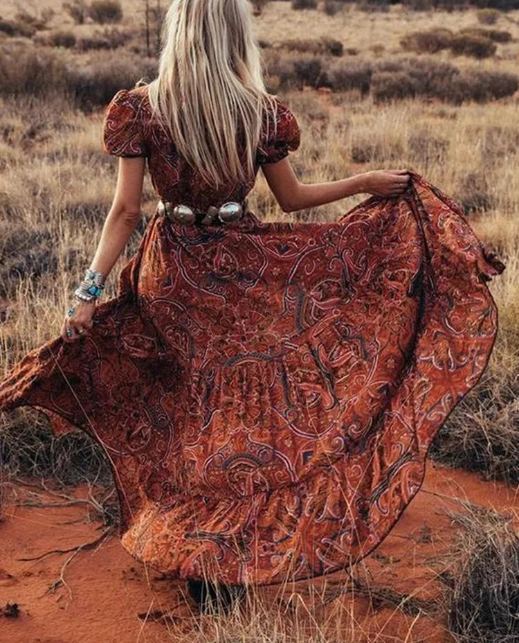 DressBetty - 2024 Gypsy Hippie Women's Summer Boho Dress