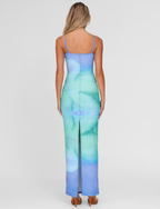 ARDON MAXI DRESS - BLUE : MACRO FLORAL : BLUE HIBISCUS