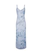 JULIANNA DRESS - BLUE : FLORAL : CERAMIC FLORAL