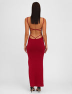 MINERVA MAXI DRESS - RED : BERRY RED