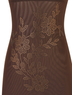 OCTAVIA MINI DRESS - BROWN : CHOCOLATE