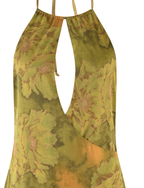 MONROE DRESS - GREEN : WATER COLOUR FLORAL