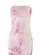MORGAN MESH DRESS - GRUNGE FLORAL MAGENTA