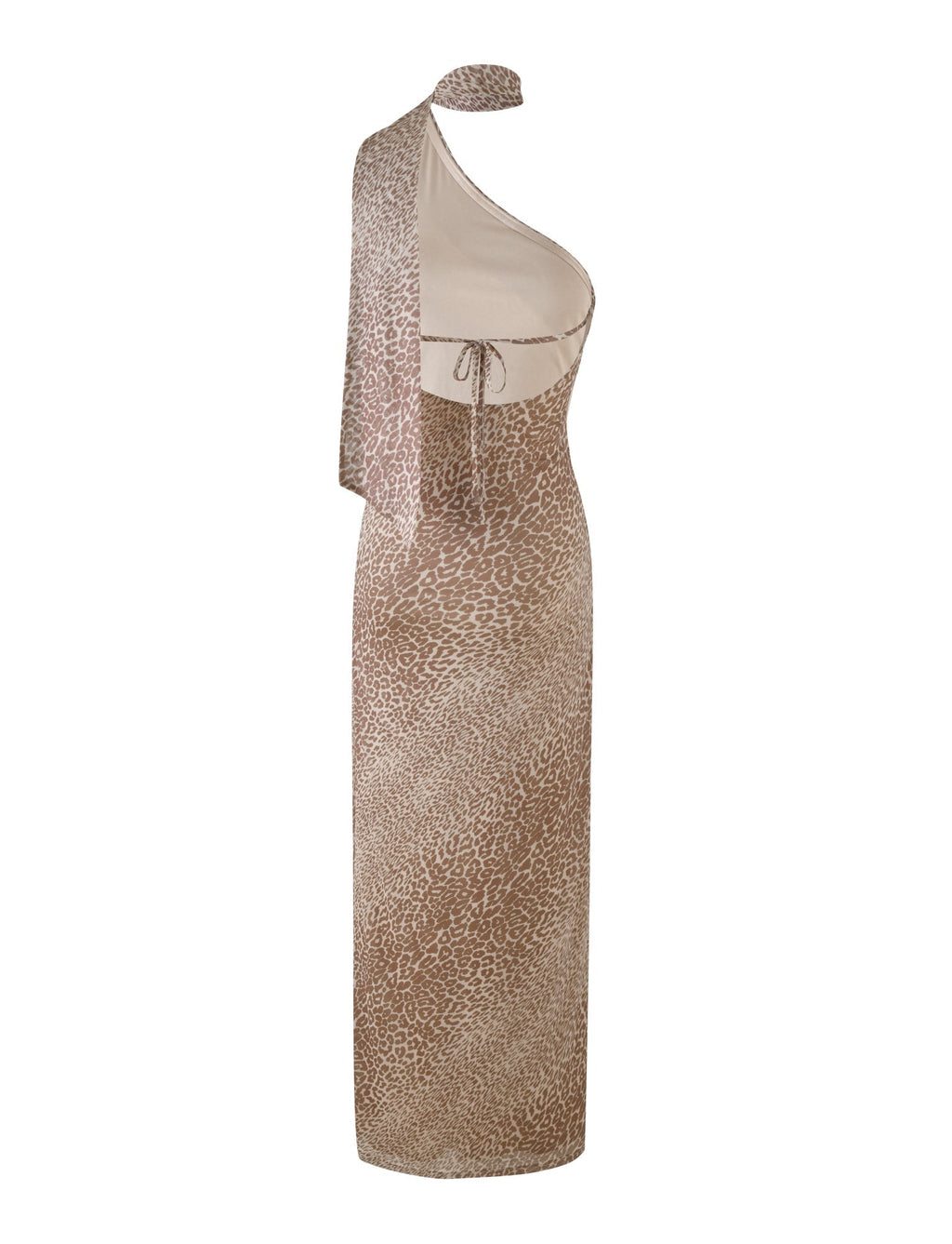 ALLIRA MAXI DRESS - NEUTRAL : LEOPARD