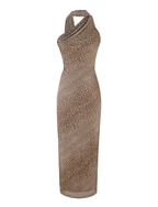ALLIRA MAXI DRESS - NEUTRAL : LEOPARD