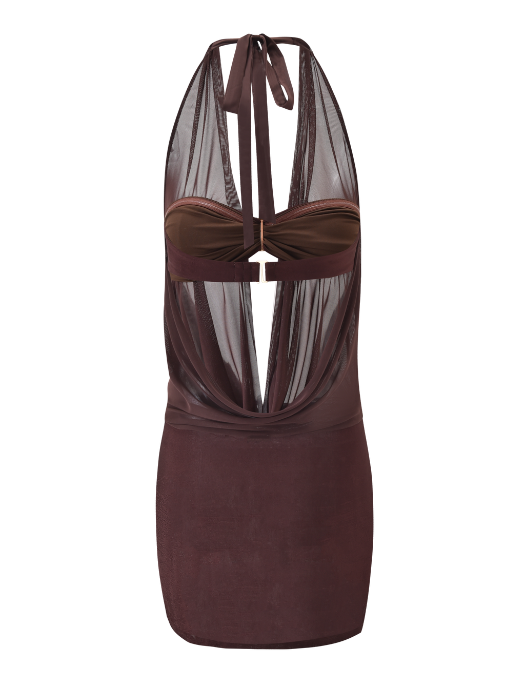 MAKENA TWO - PIECE DRESS - CHOCOLATE