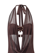 MAKENA TWO - PIECE DRESS - CHOCOLATE