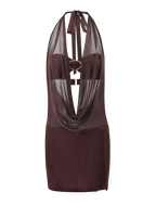 MAKENA TWO - PIECE DRESS - CHOCOLATE
