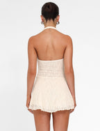 FIORELLA MINI DRESS - WHITE : LACE : CREAM