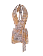 YARA MINI DRESS - NEUTRAL : ANIMAL : ANIMAL MARBLE