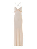 LAVELLE MAXI DRESS - WHITE : CREAM : CREAM