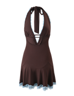 TALIYAH MINI DRESS - CHOCOLATE