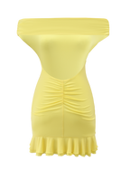 CLIA MINI DRESS - LEMON