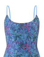 ZEINA MINI DRESS - BLUE FLORAL SEQUIN