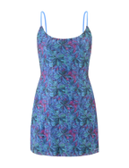 ZEINA MINI DRESS - BLUE FLORAL SEQUIN