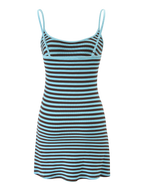 CELESTE MINI DRESS - BLUE STRIPE