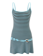 CELESTE MINI DRESS - BLUE STRIPE