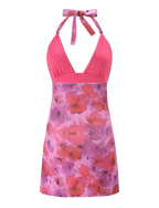 TALYN MINI DRESS - PINK SPARKLE FLORAL