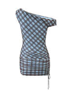 WINSLOW MINI DRESS - BLUE CHECK