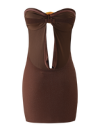 KESTREL MINI DRESS - CHOCOLATE