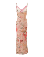 LYRE MAXI DRESS - WATERCOLOUR FLORAL