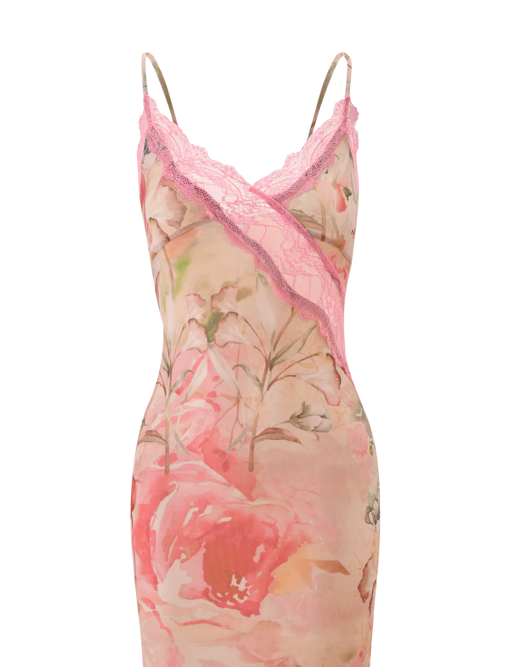 LYRE MAXI DRESS - WATERCOLOUR FLORAL