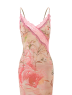 LYRE MAXI DRESS - WATERCOLOUR FLORAL