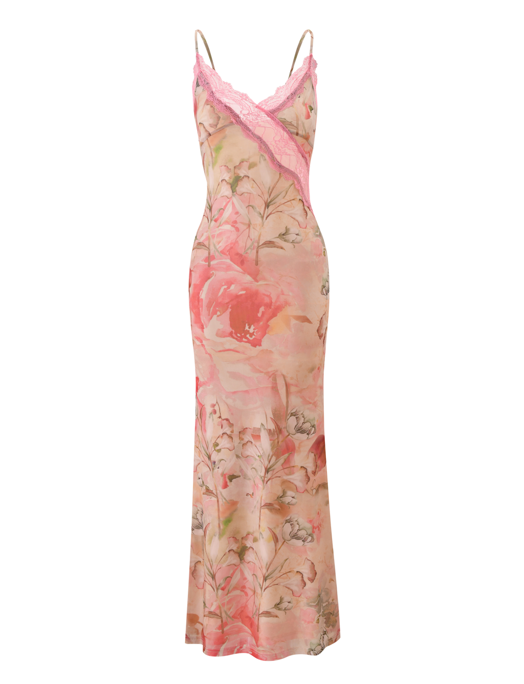LYRE MAXI DRESS - WATERCOLOUR FLORAL