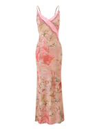LYRE MAXI DRESS - WATERCOLOUR FLORAL