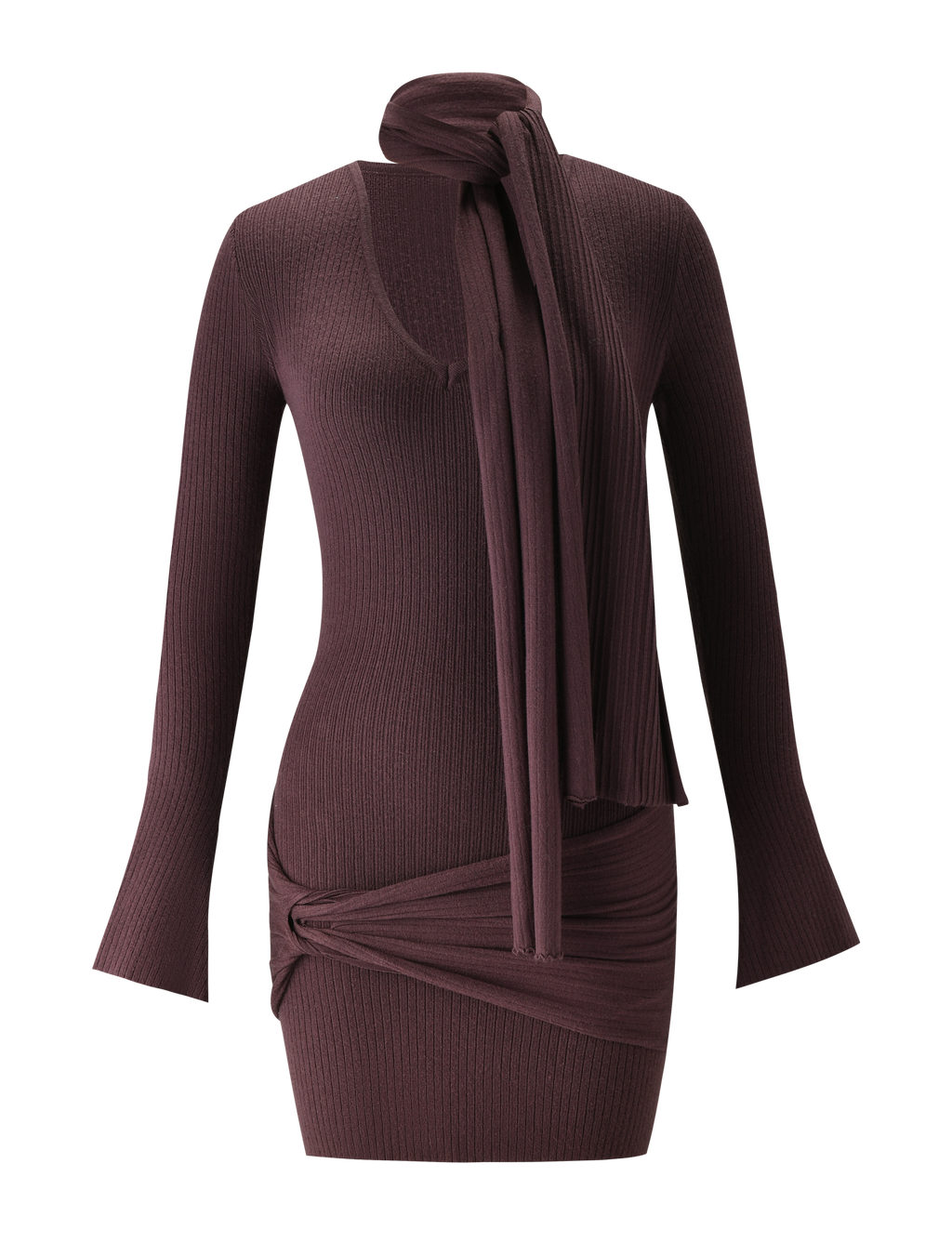 RENNER MINI DRESS - CHOCOLATE