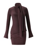 RENNER MINI DRESS - CHOCOLATE
